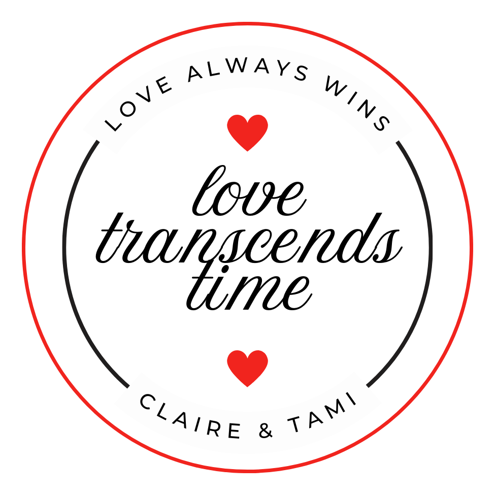 3" x 3" magnet - Love Transcends Time